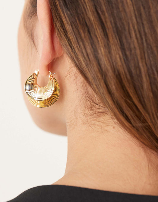 Textured Statement Hoop Earrings