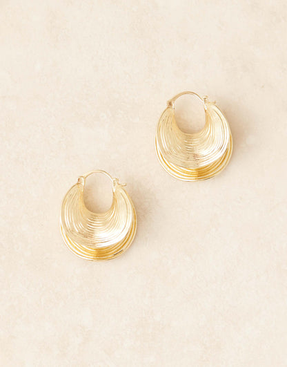 Textured Statement Hoop Earrings