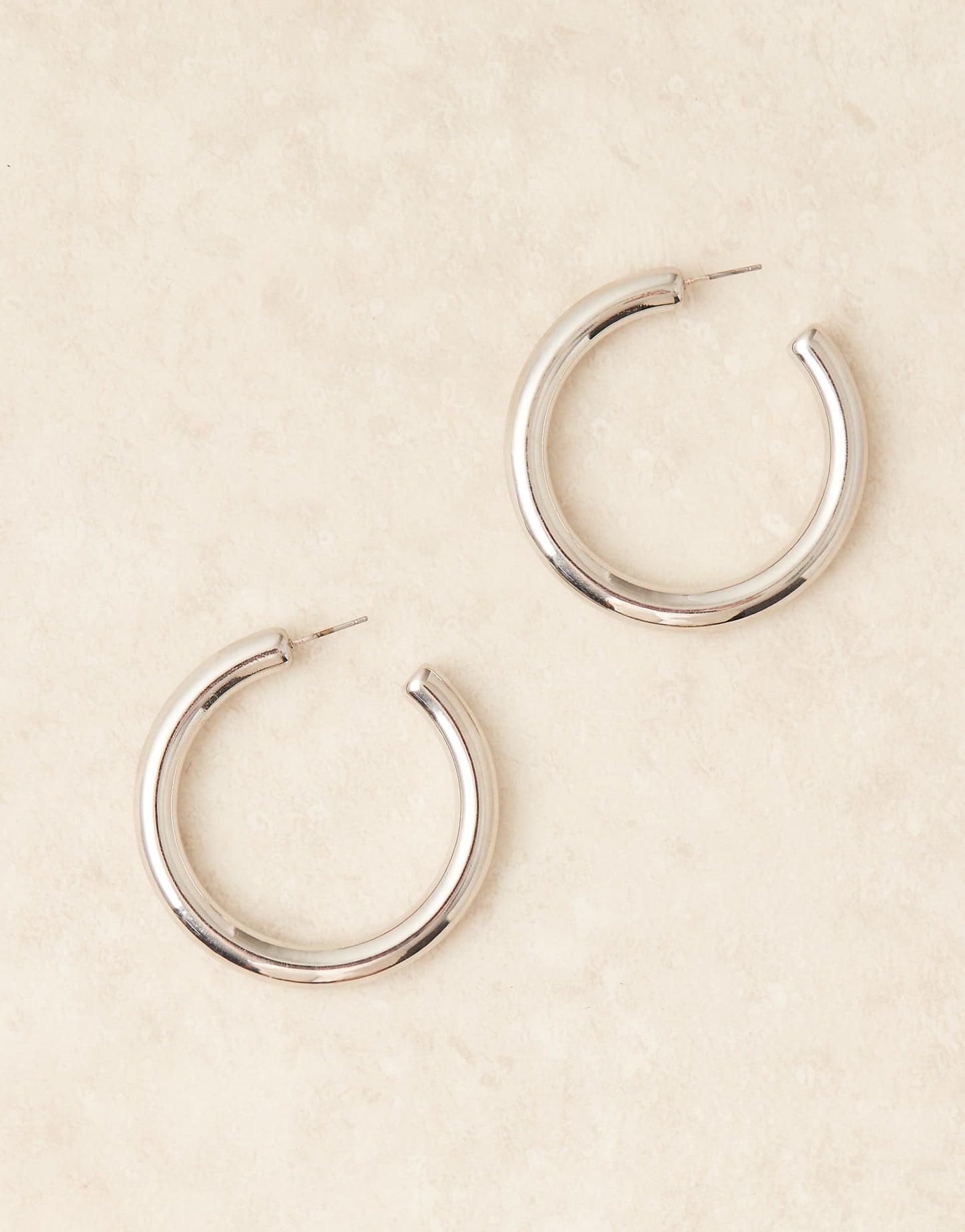 50Mm Chunky Tube Hoop Earrings