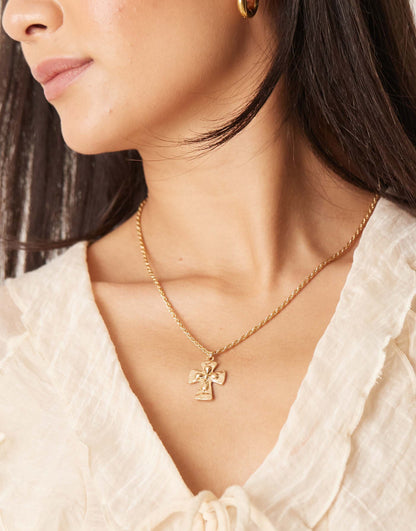 Boho Cross Pendant Necklace