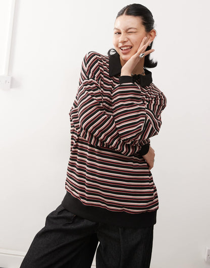 Oversized Collared Rugby Top