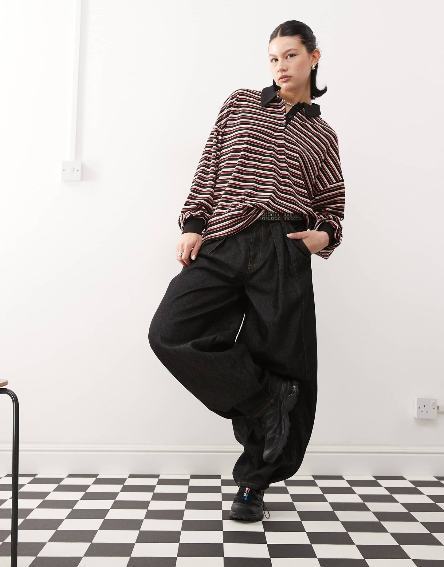 Oversized Collared Rugby Top