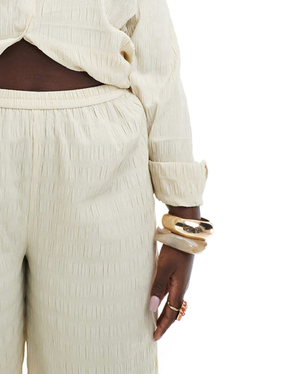 Exclusive Textured Beach Trouser Co-Ord