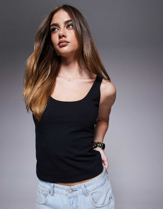 Double Layer Square Neck Vest Top