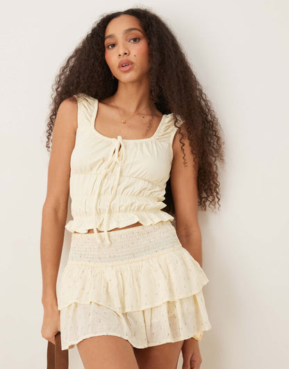 Milkmaid Short Sleeve Top