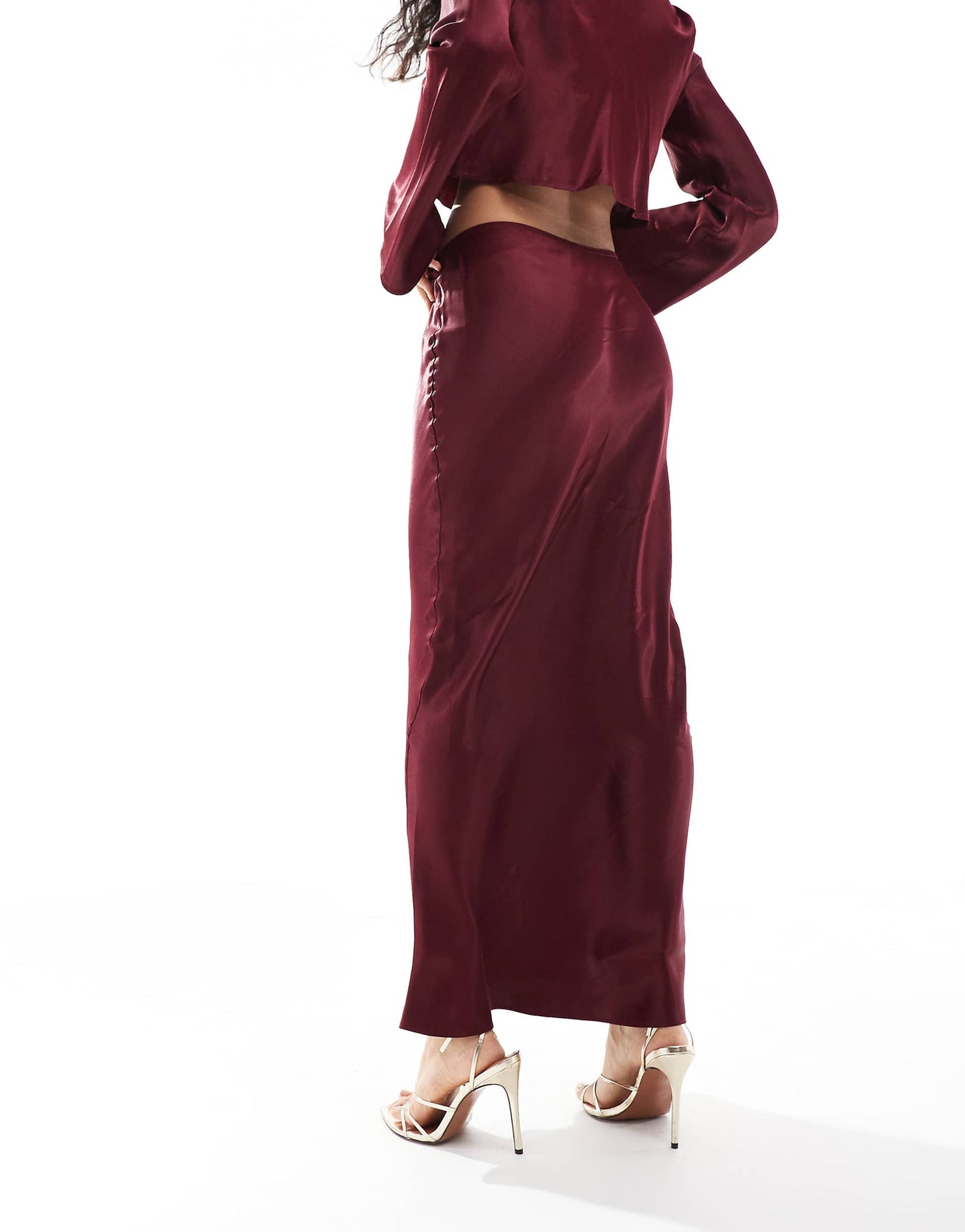 Satin Bias Maxi Skirt