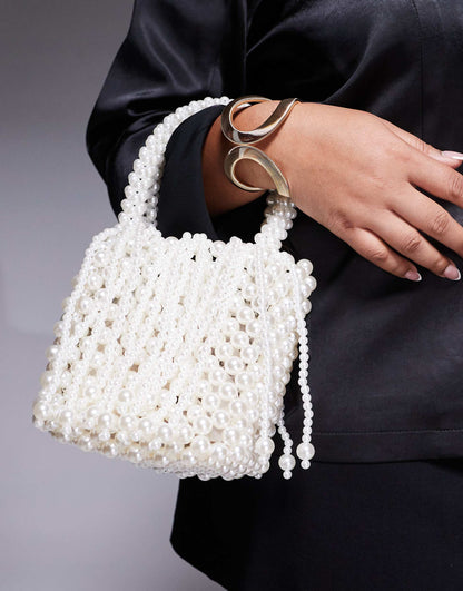 Faux Pearl Grab Bag