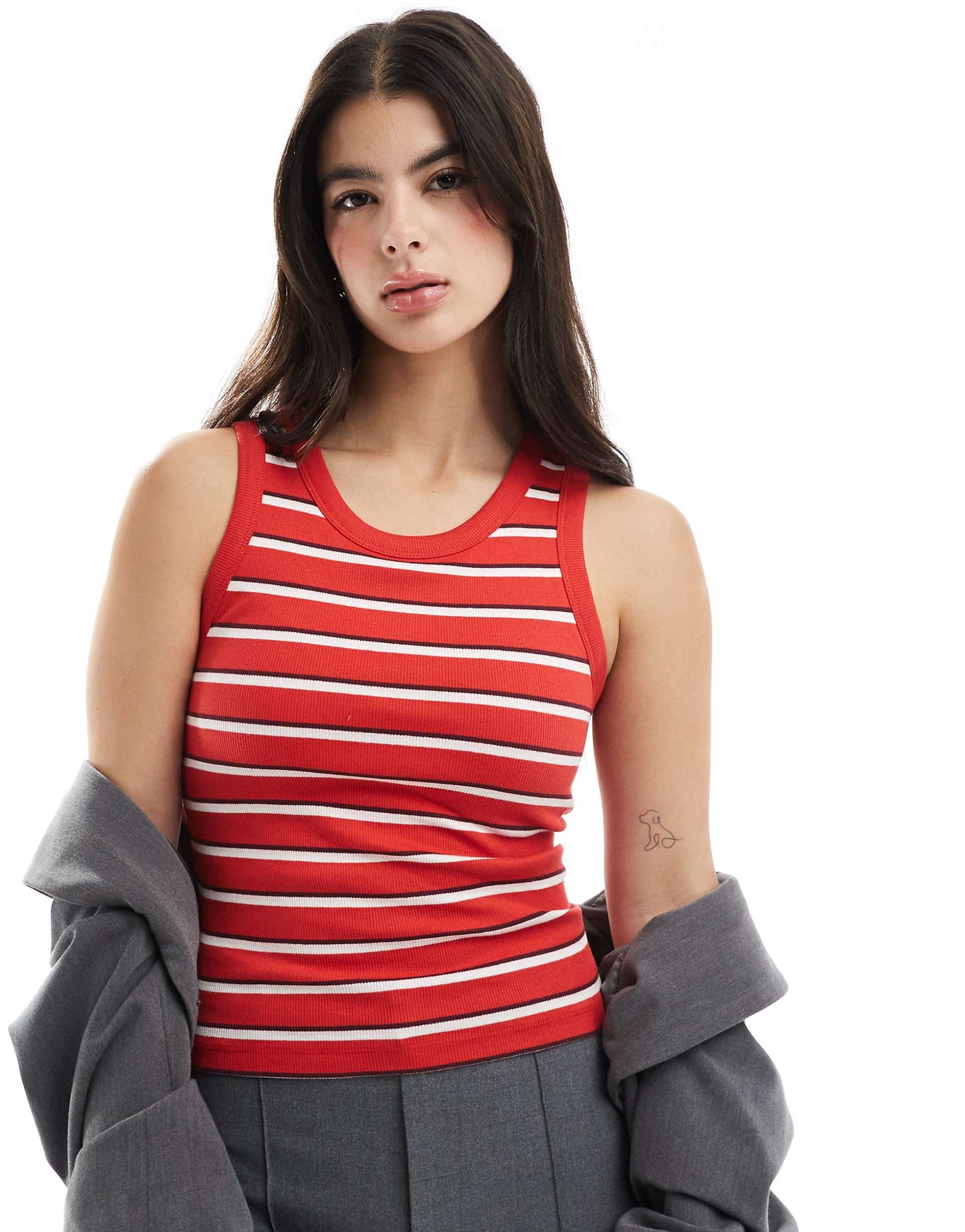 Bra Detail Vest Tops