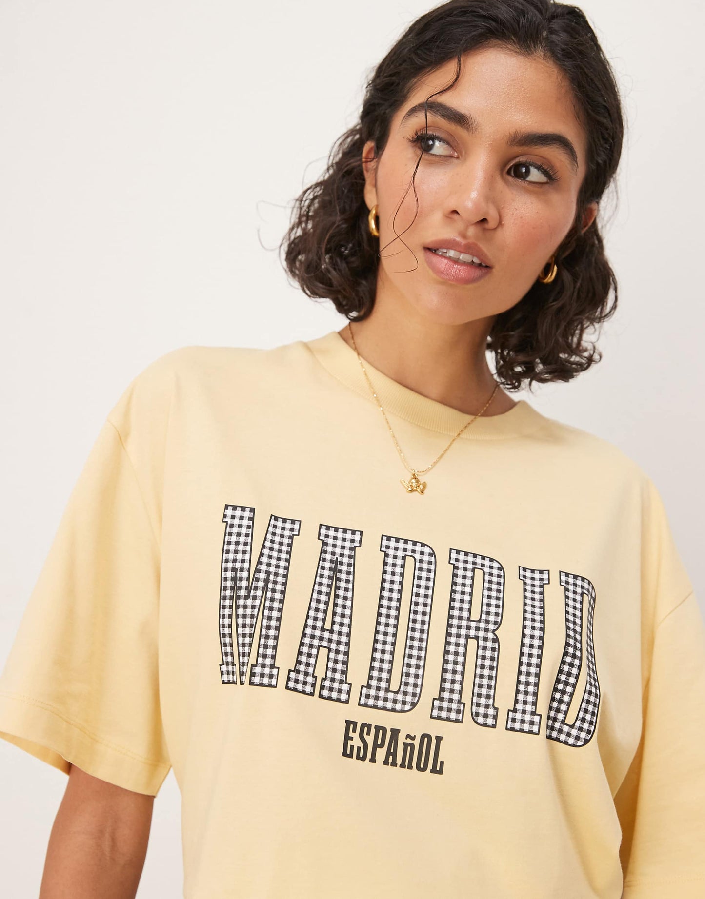 Oversized T-Shirt With Madrid Graphic