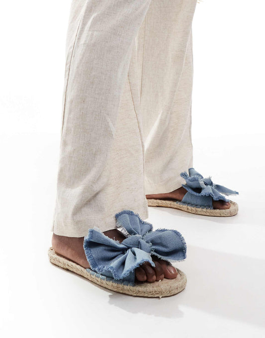 Jem Bow Espadrille Mule Sandals