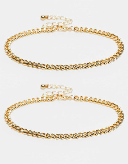 Pack Of 2 Chain Bracelets