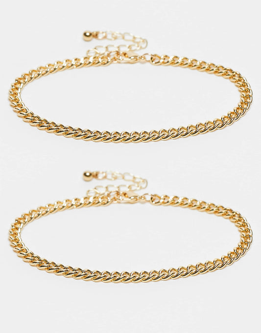 Pack Of 2 Chain Bracelets