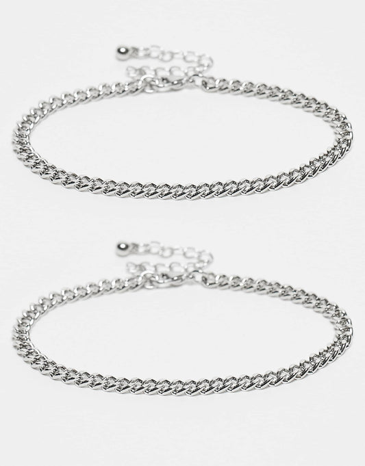 Pack Of 2 Chain Bracelets