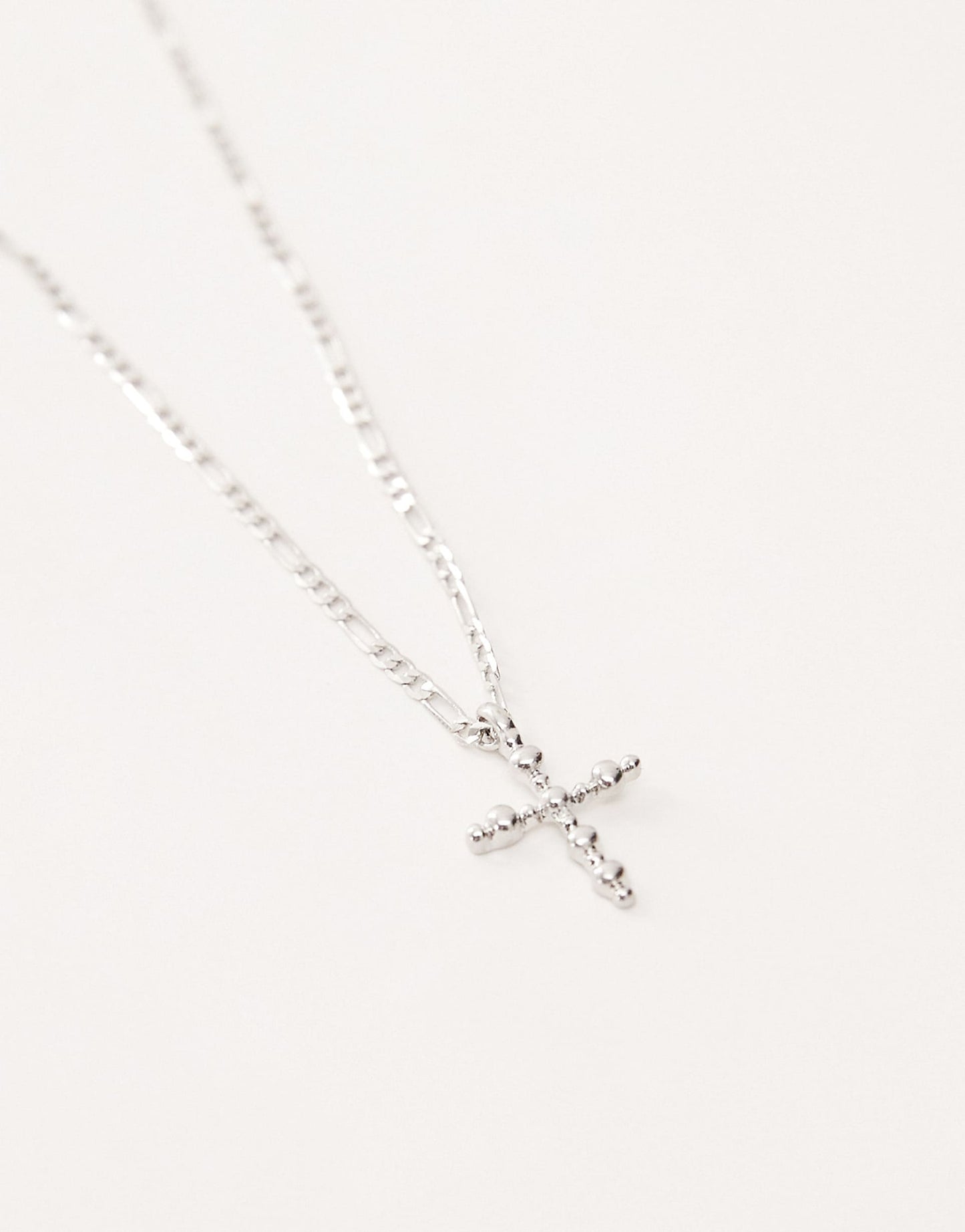 Figaro Chain Necklace With Cross Pendant