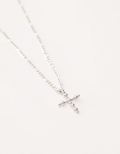 Figaro Chain Necklace With Cross Pendant