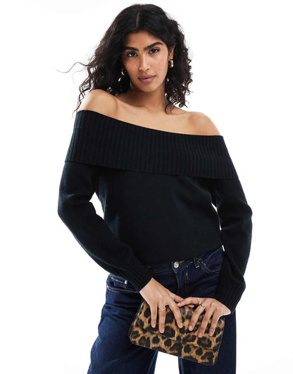 Off The Shoulder Knitted Top