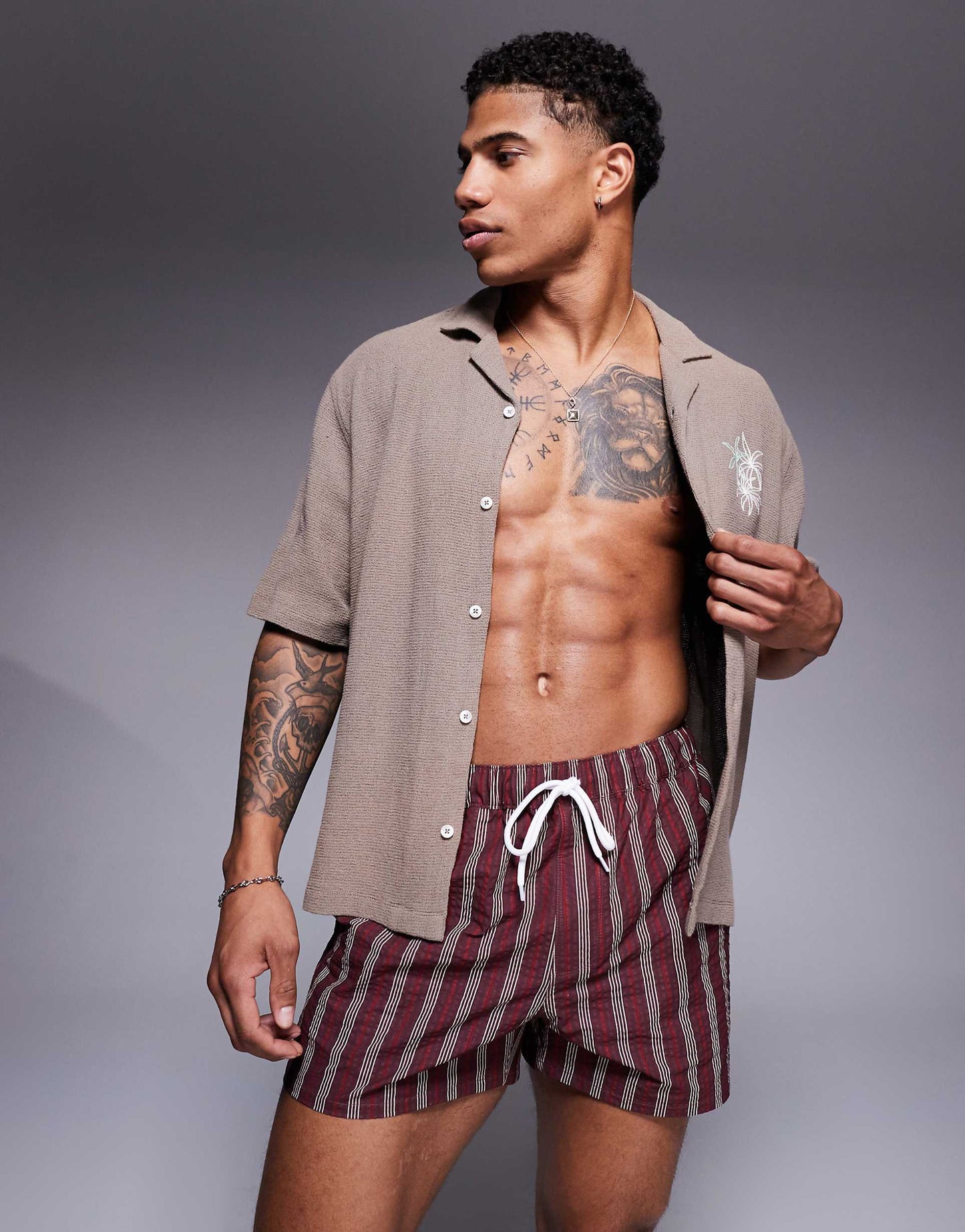 Seersucker Swim Shorts