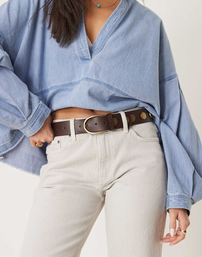 Stud Detail Waist And Hip Belt