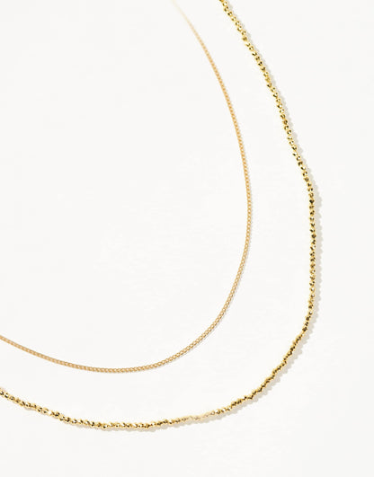 Z Layered Ball Chain Necklace