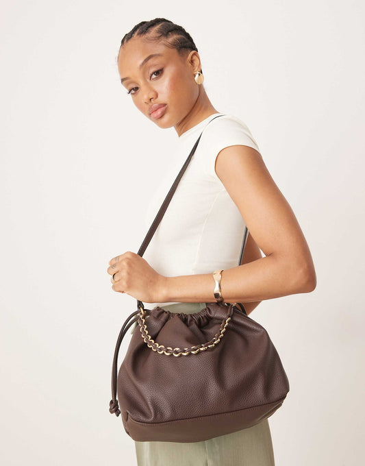 Drawstring Small Shoulder Bag