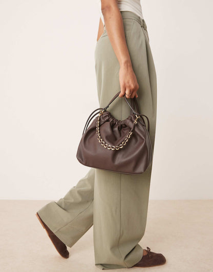 Drawstring Small Shoulder Bag