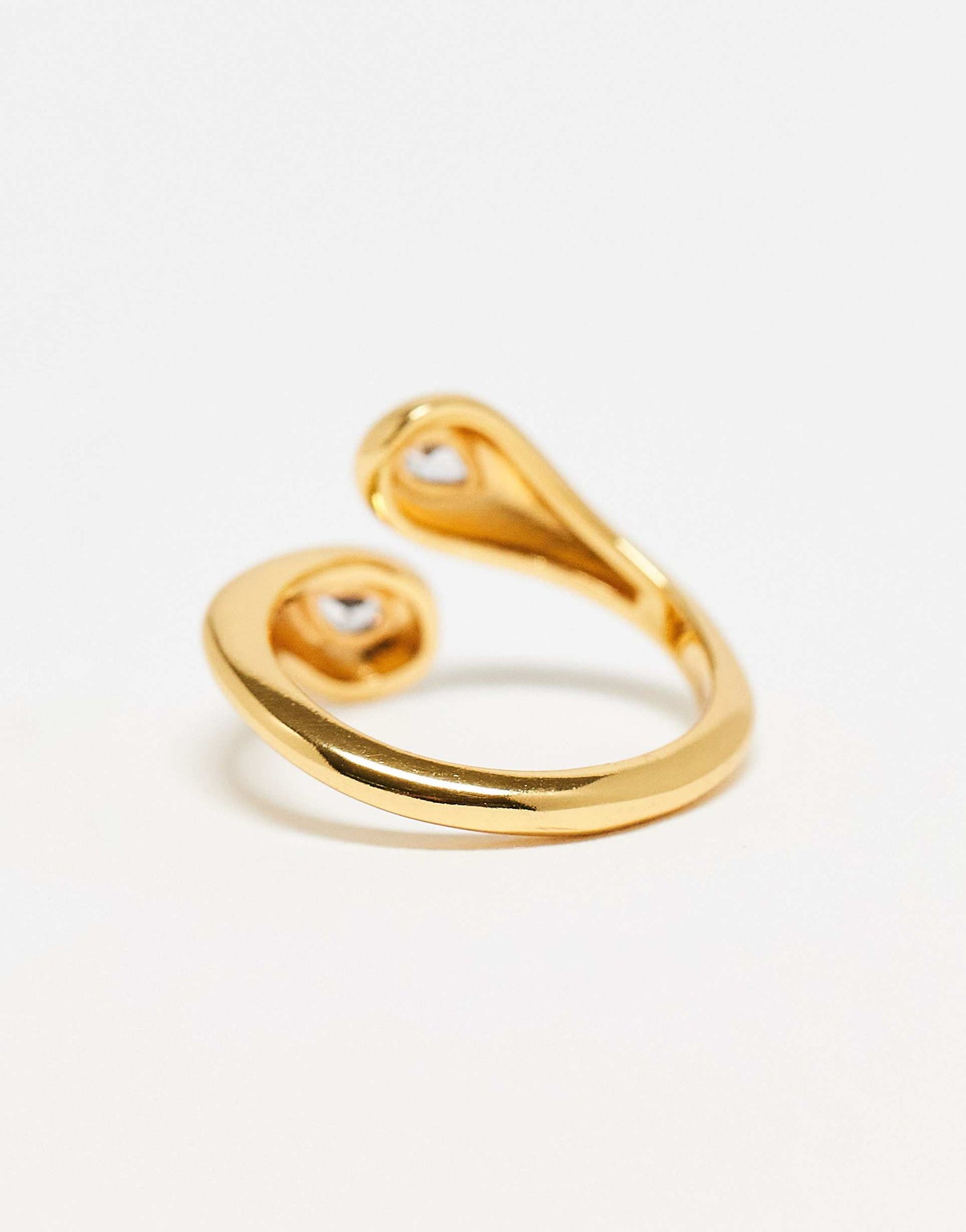 Z Adjustable Sparkle Cross Over Ring