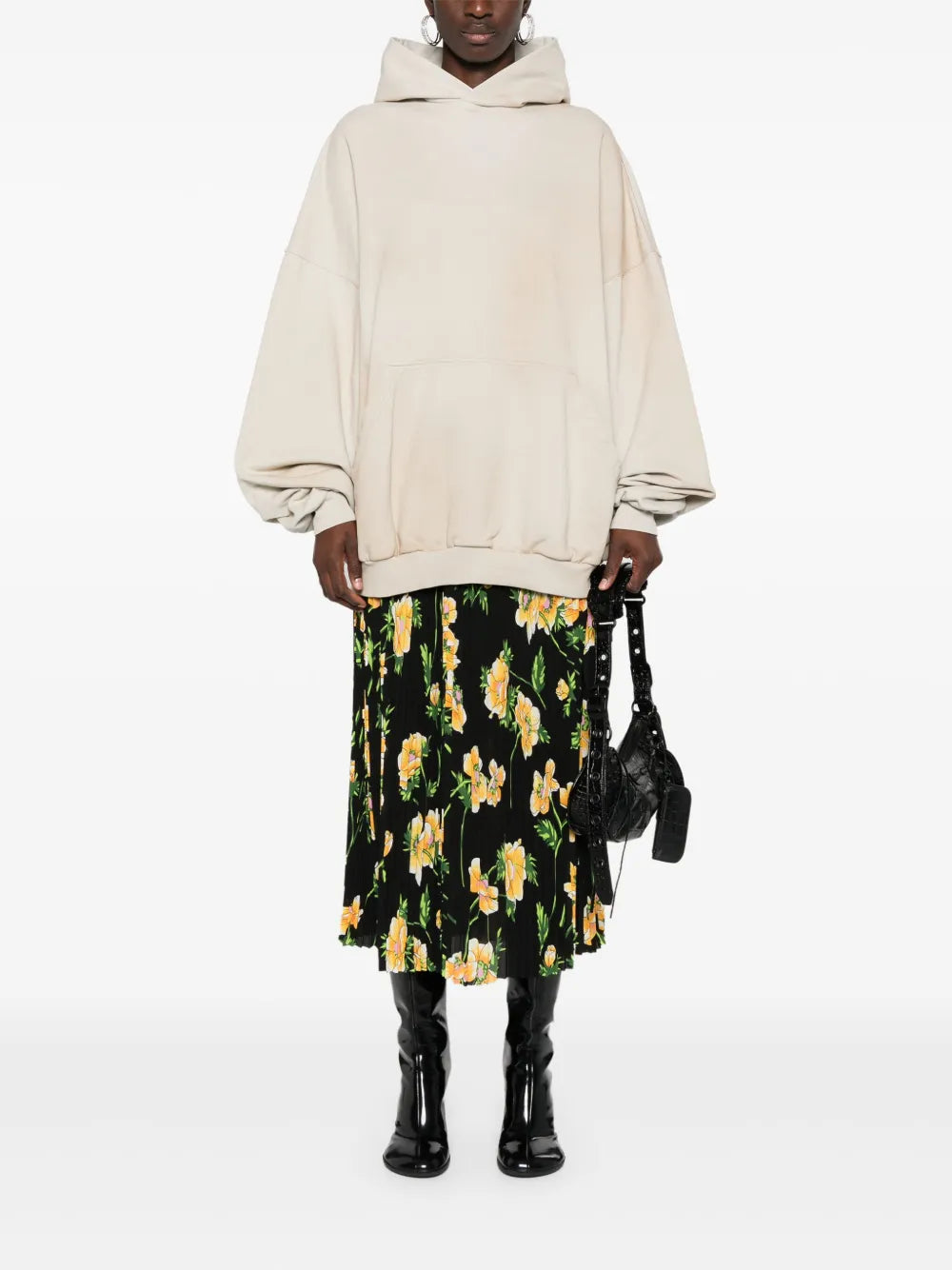 Floral-Print Midi Skirt