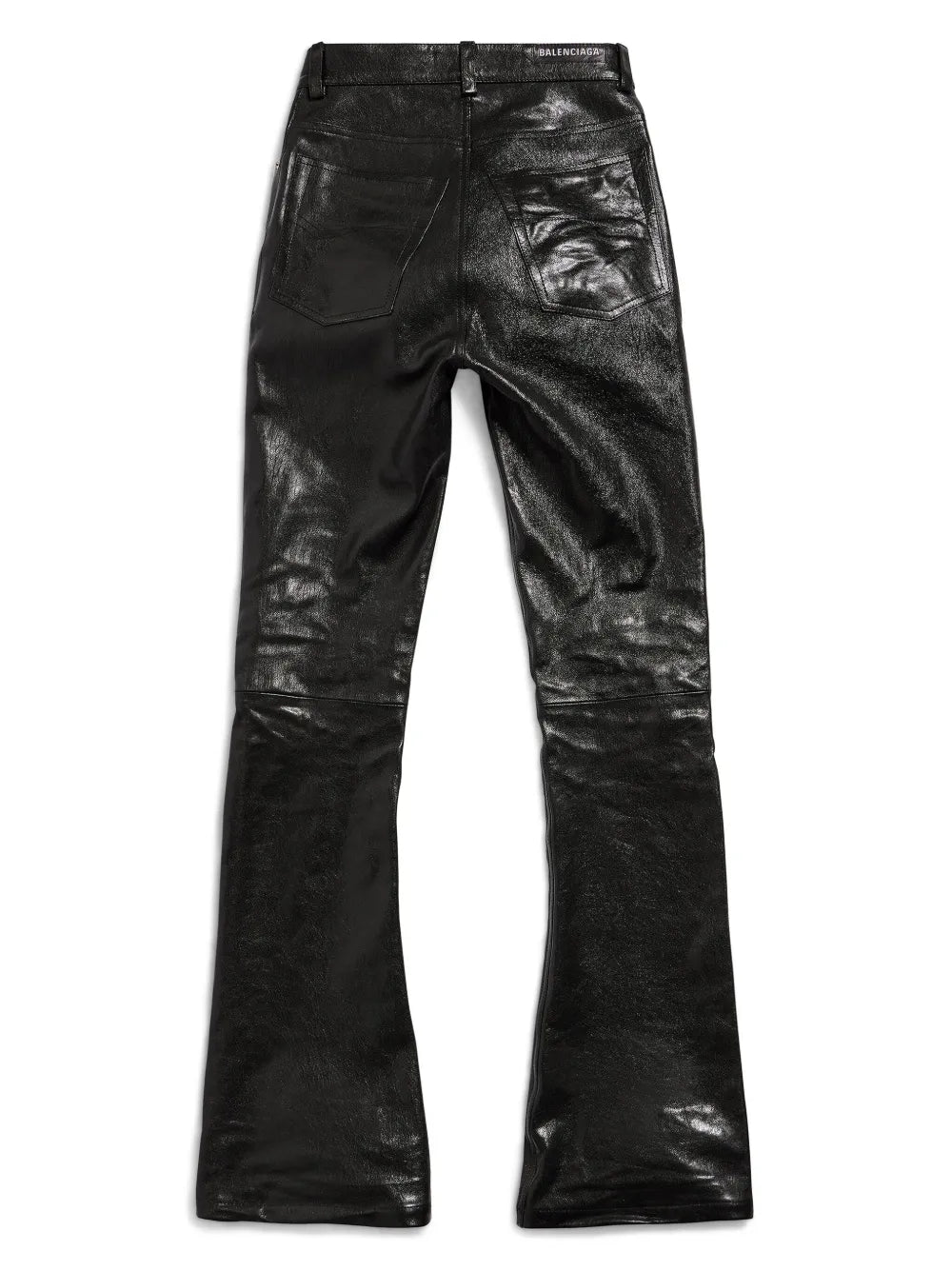 Flared Leather Trousers