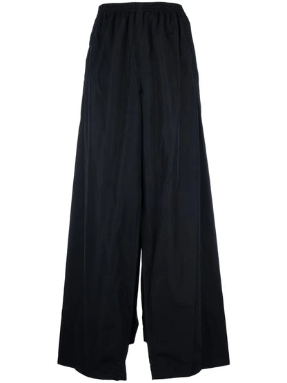 Drawstring-Waist Wide-Leg Trousers