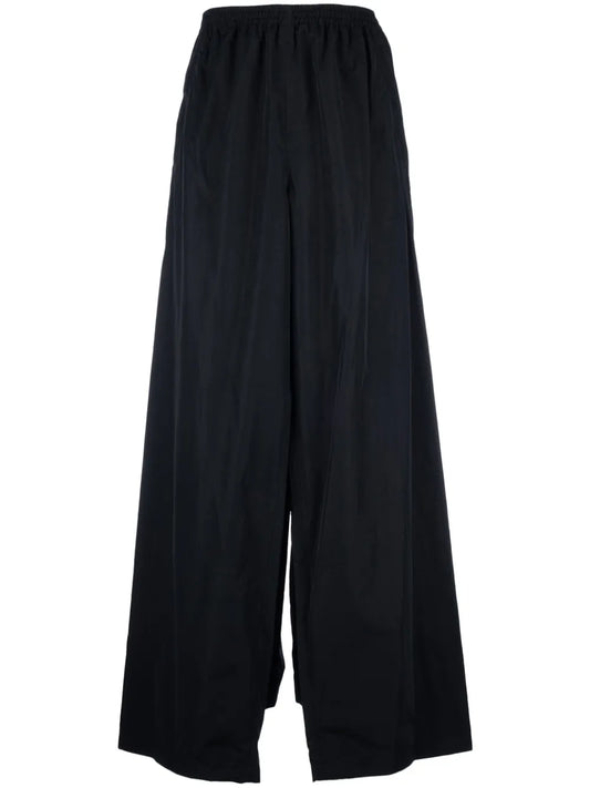 Drawstring-Waist Wide-Leg Trousers