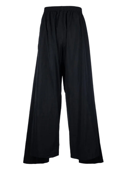 Drawstring-Waist Wide-Leg Trousers