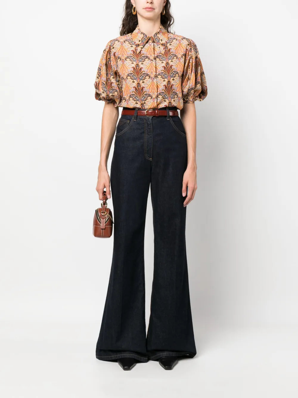 Paisley-Print Silk Shirt