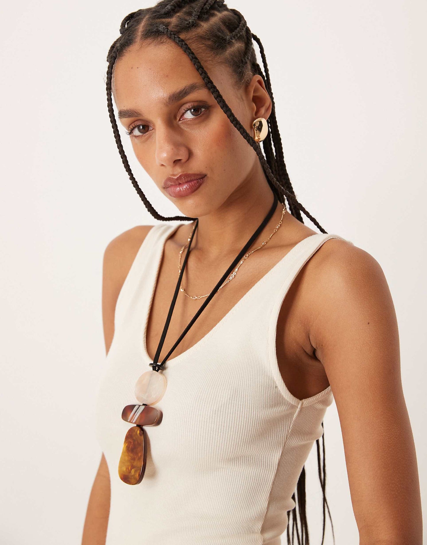 Sleeveless V-Neck Rib Midaxi Dress