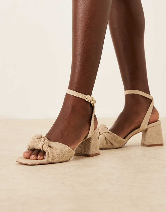 Hansel Knotted Mid Heeled Sandals