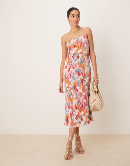 Strapless Giselle Pleat Maxi Dress