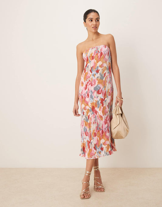 Strapless Giselle Pleat Maxi Dress