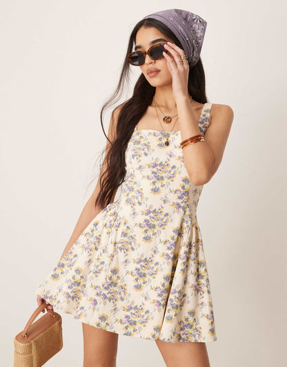 Sleeveless Flare Mini Dress