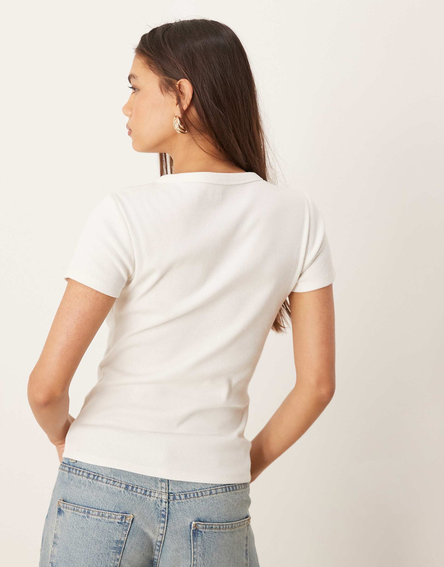 Button Through Ribbed Top