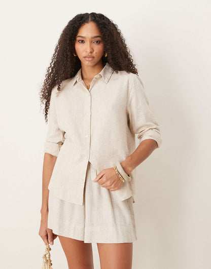 Long Sleeve Relaxed Linen Shirt