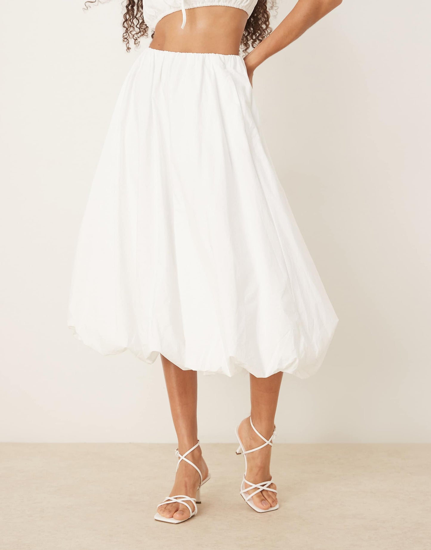 High Rise Bubble Maxi Skirt