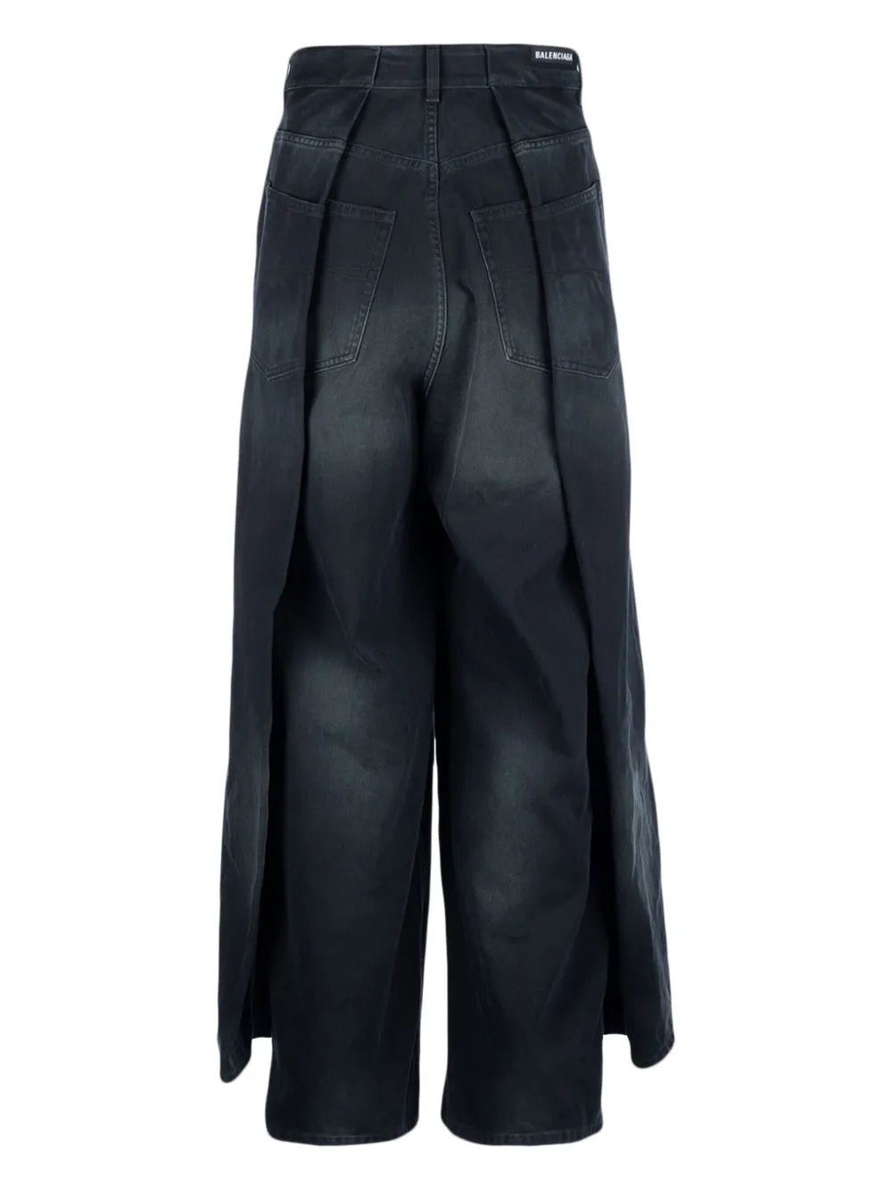 Pleat-Detailed Wide-Leg Jeans