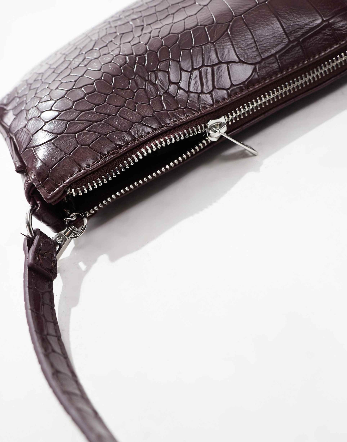 Croc Effect Shoulder Bag