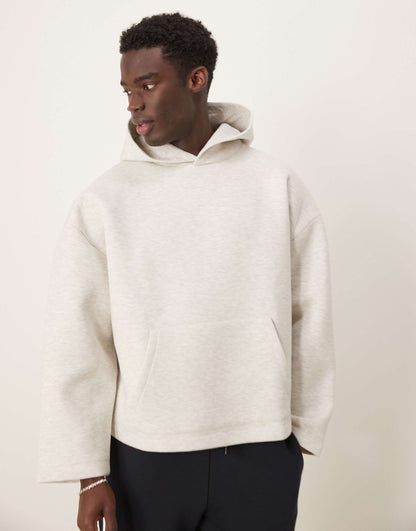 Heavyweight Scuba Hoodie With Fixed Hem Detail