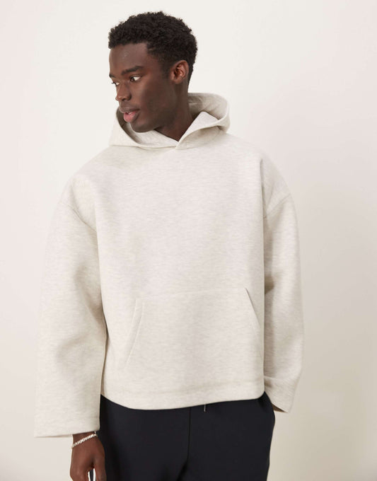 Heavyweight Scuba Hoodie With Fixed Hem Detail