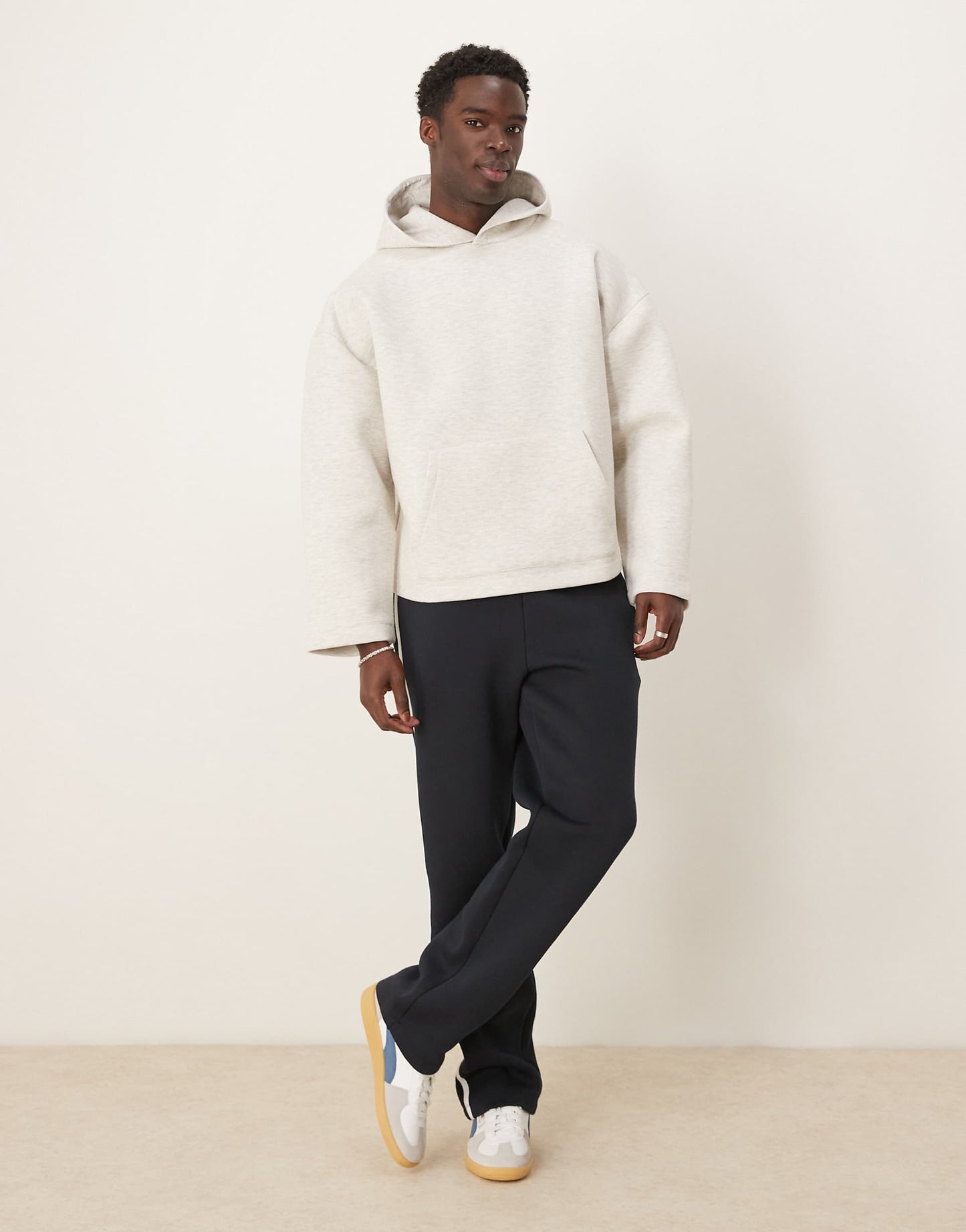 Heavyweight Scuba Hoodie With Fixed Hem Detail