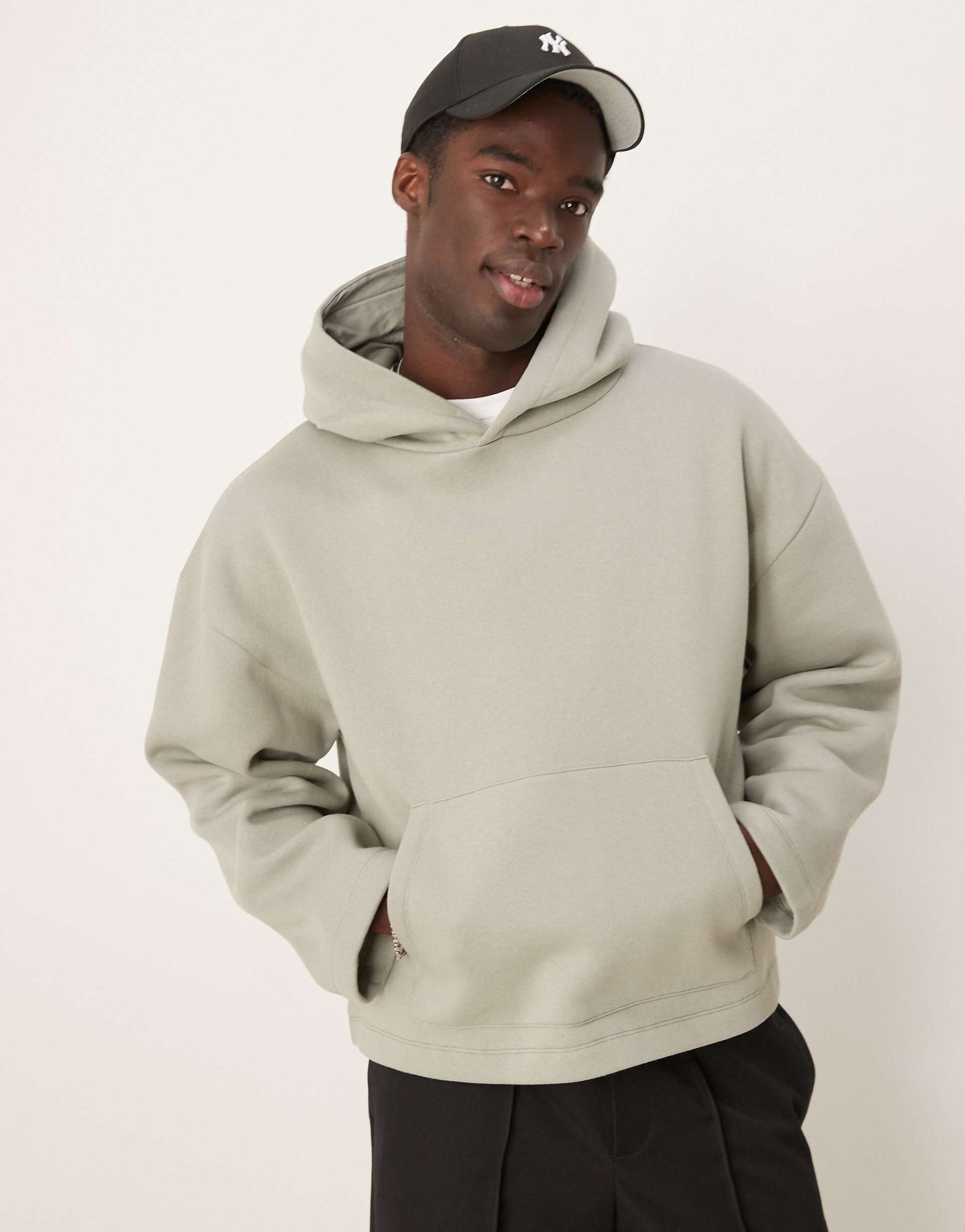 Oversized Hoodie With Fixed Hem Detail