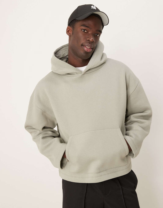 Oversized Hoodie With Fixed Hem Detail