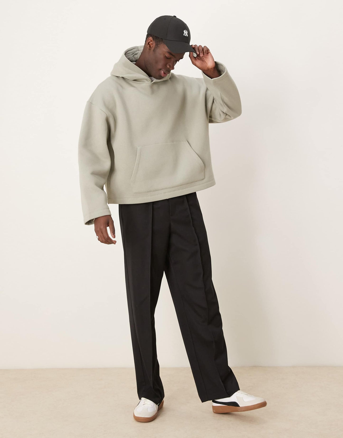 Oversized Hoodie With Fixed Hem Detail