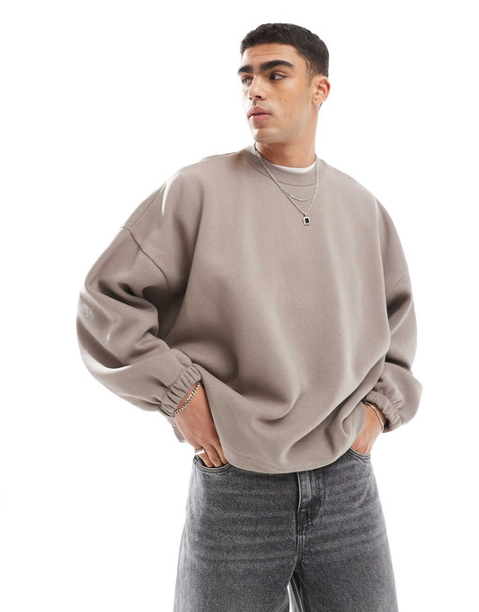 Extreme Oversized Sweatshirt With Fixed Hem Detail