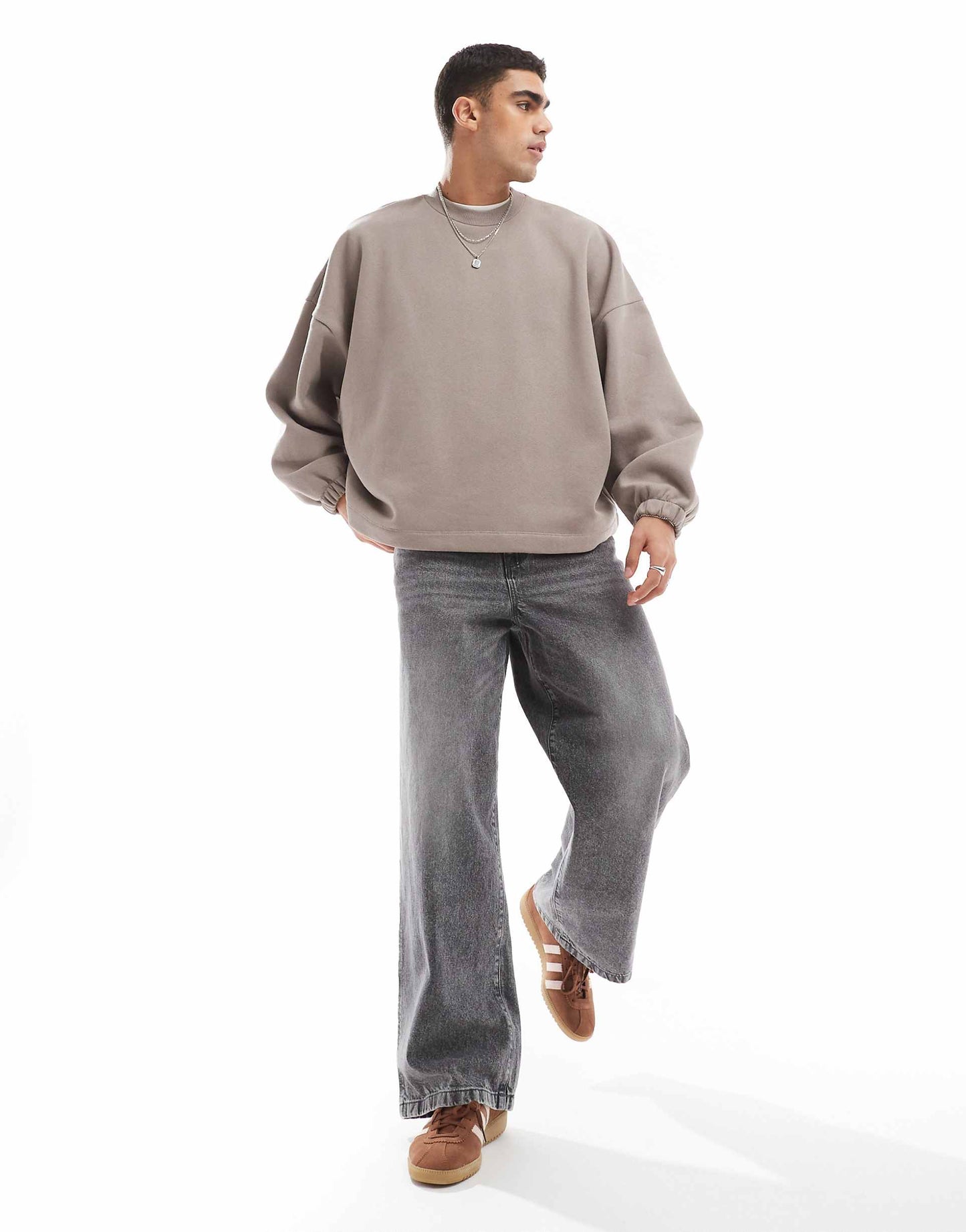 Extreme Oversized Sweatshirt With Fixed Hem Detail